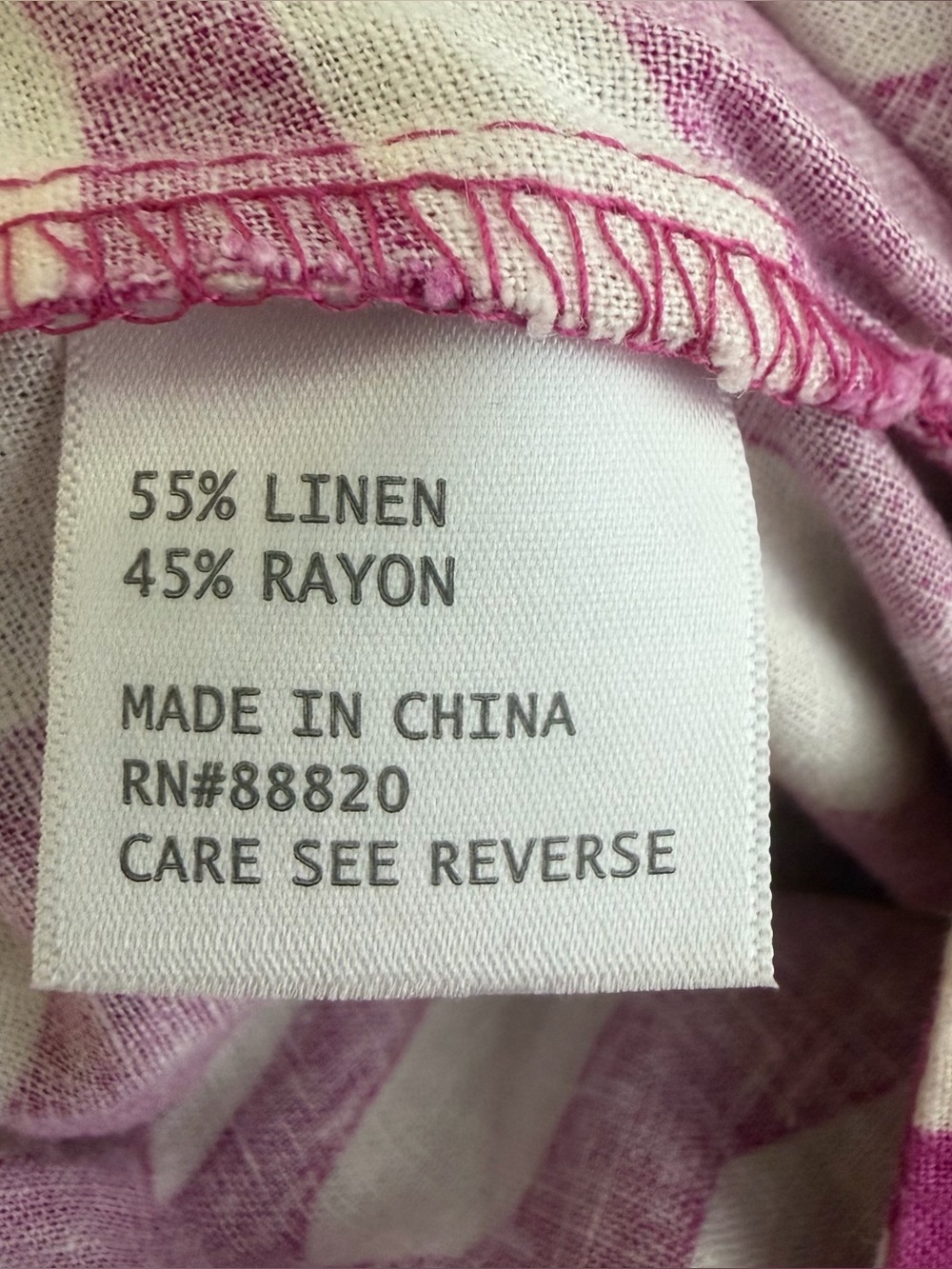 Christian Siriano Women Sz L Pink Linen Blend Wide Leg Palazzo Pants Boho Indie - Picture 9 of 10